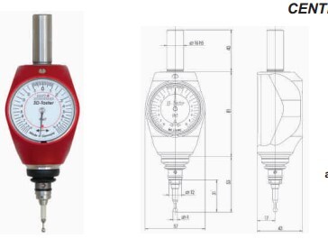 CENTRATORI ANALOGICI 3D
Livello di nprotezione IP67
precisione 0,01 mm doppia scala per 
avvicinamento radiale o assiale